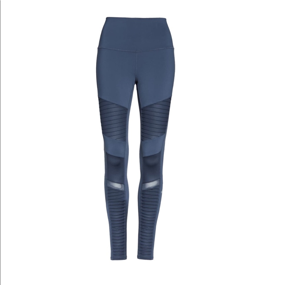 Alo Midnight Moto Movement Set Leggings and Bra - Picture 10 of 11